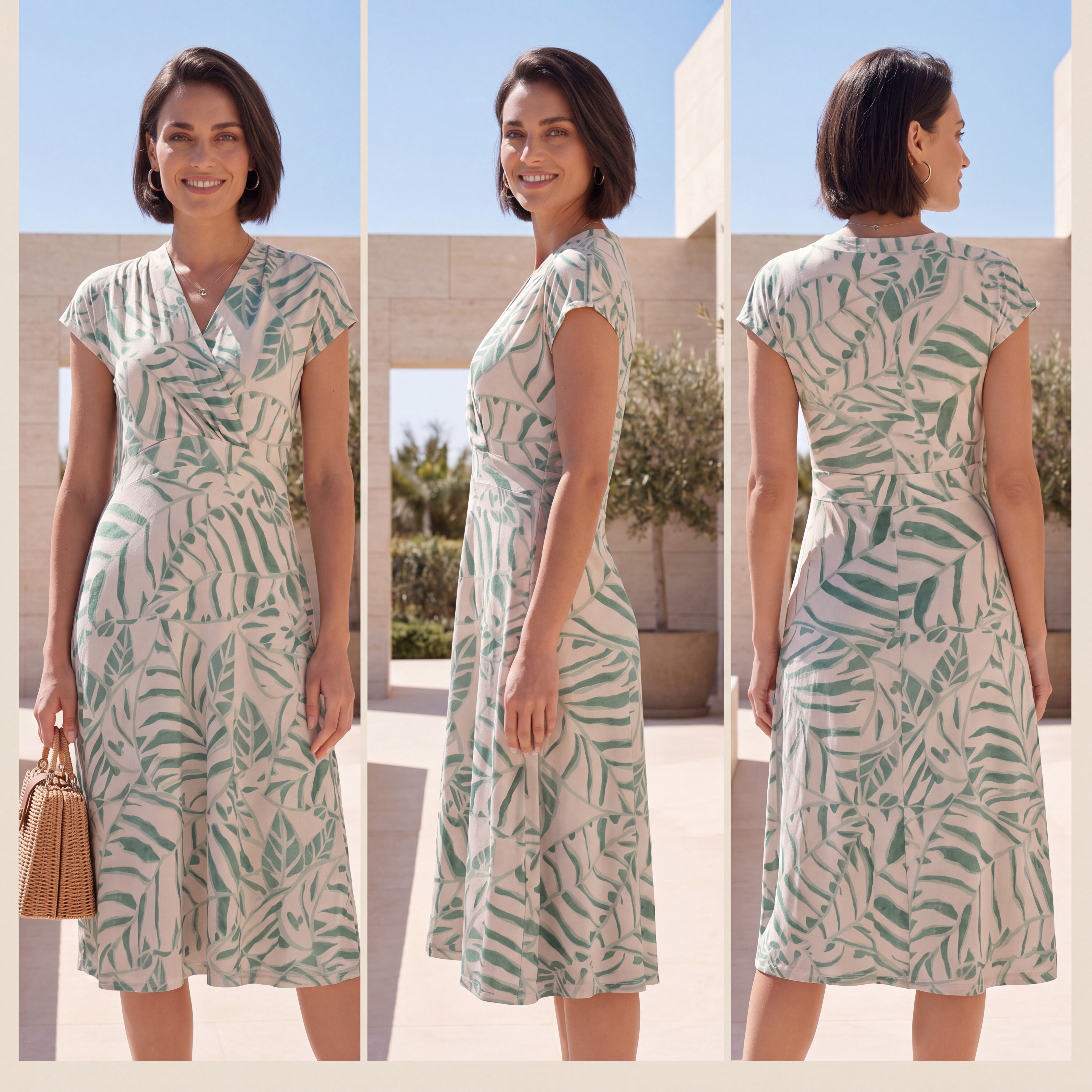 Dámske zelené zavinovacie šaty ZABAIONE CARRARA GREEN s.WEAR 15_1